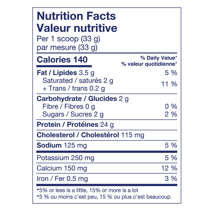 WHEY PROTEIN Vanilla 2kg Nutrition Facts