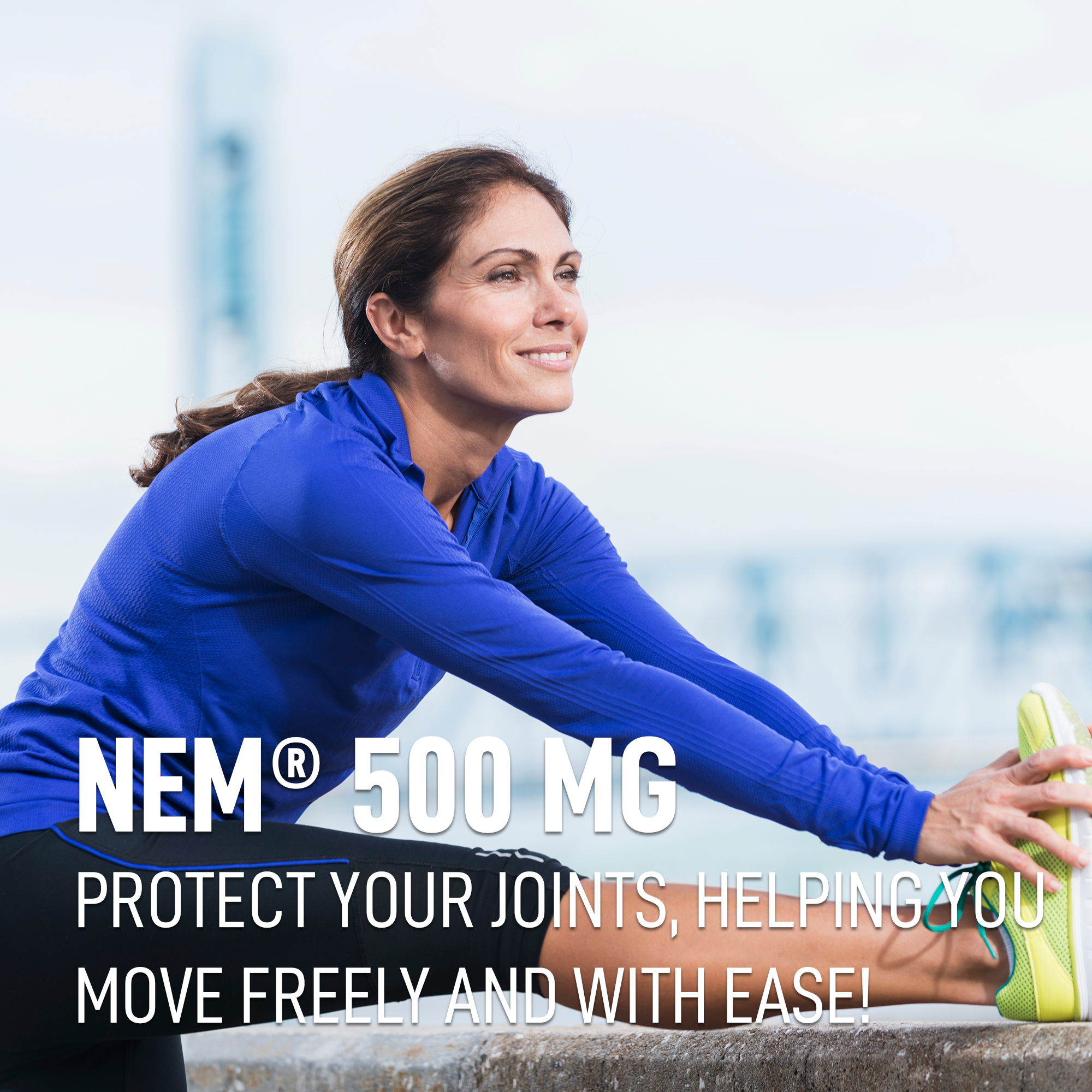 NEM® 500 mg — protect your joints to move freely and with ease — active lifestyle outdoors