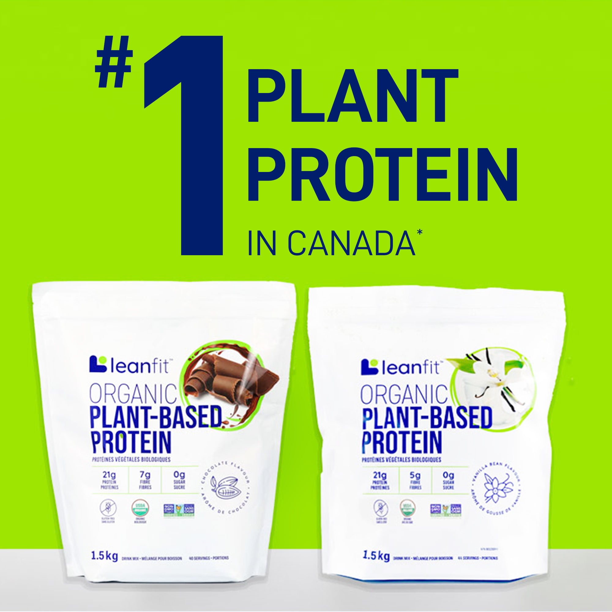 LEANFIT Organic Plant Protein – #1 Selling Plant-Based Protein Powder in Canada