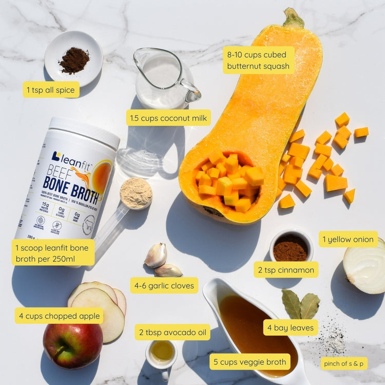 Ways to use LEANFIT Beef Bone Broth — add to soups, gravies, and savoury recipes