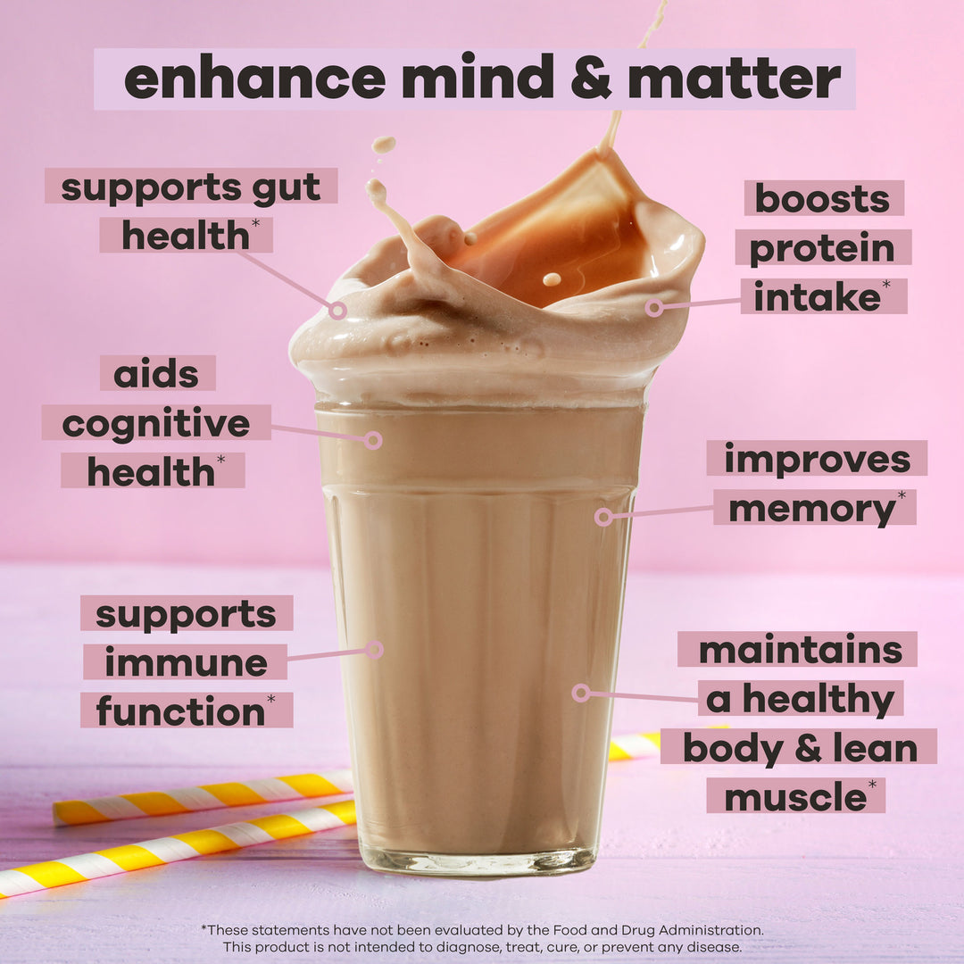 bāsd® mind & body protein delicious chocolate shake 512g