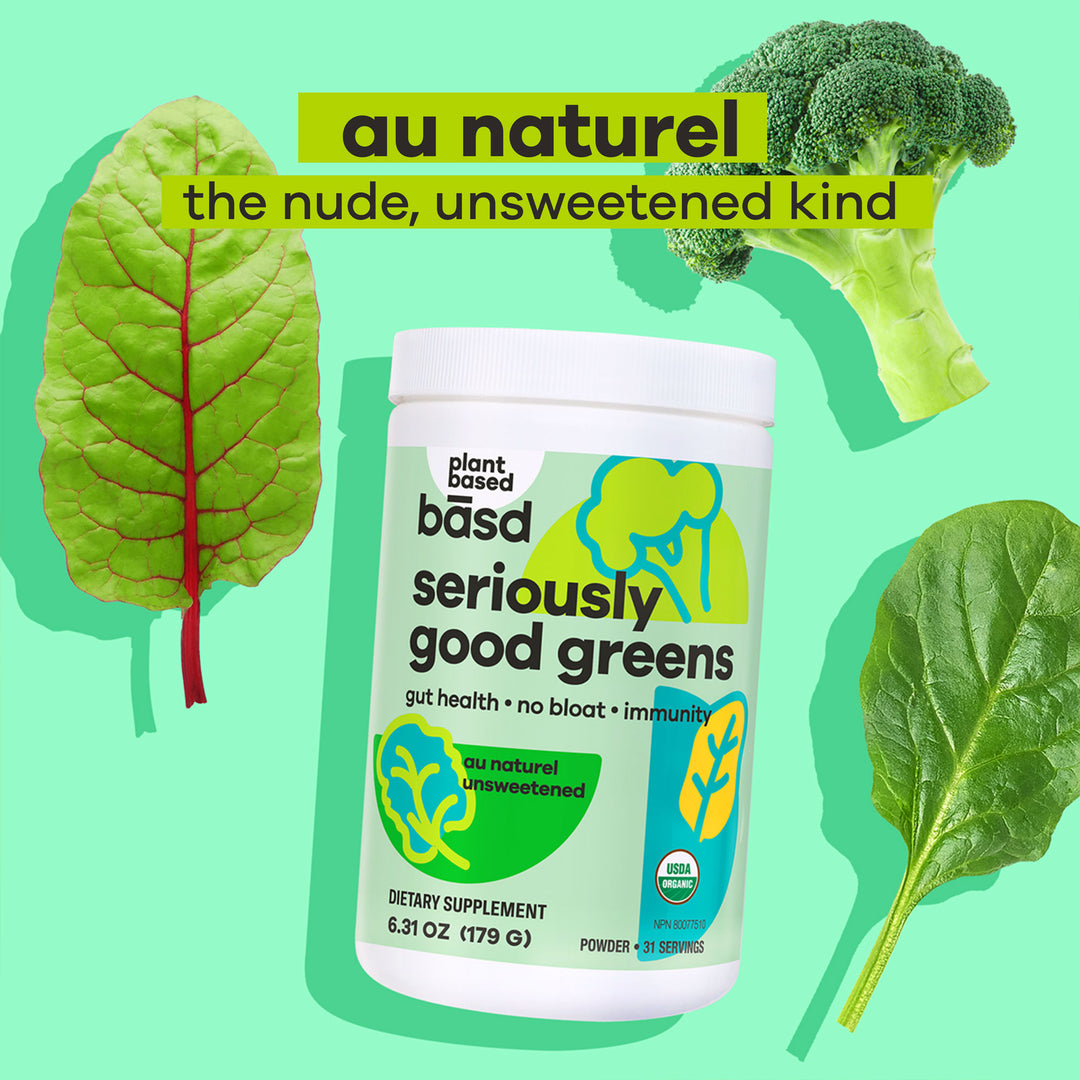 bāsd® seriously good greens au naturel, unsweetened 179g