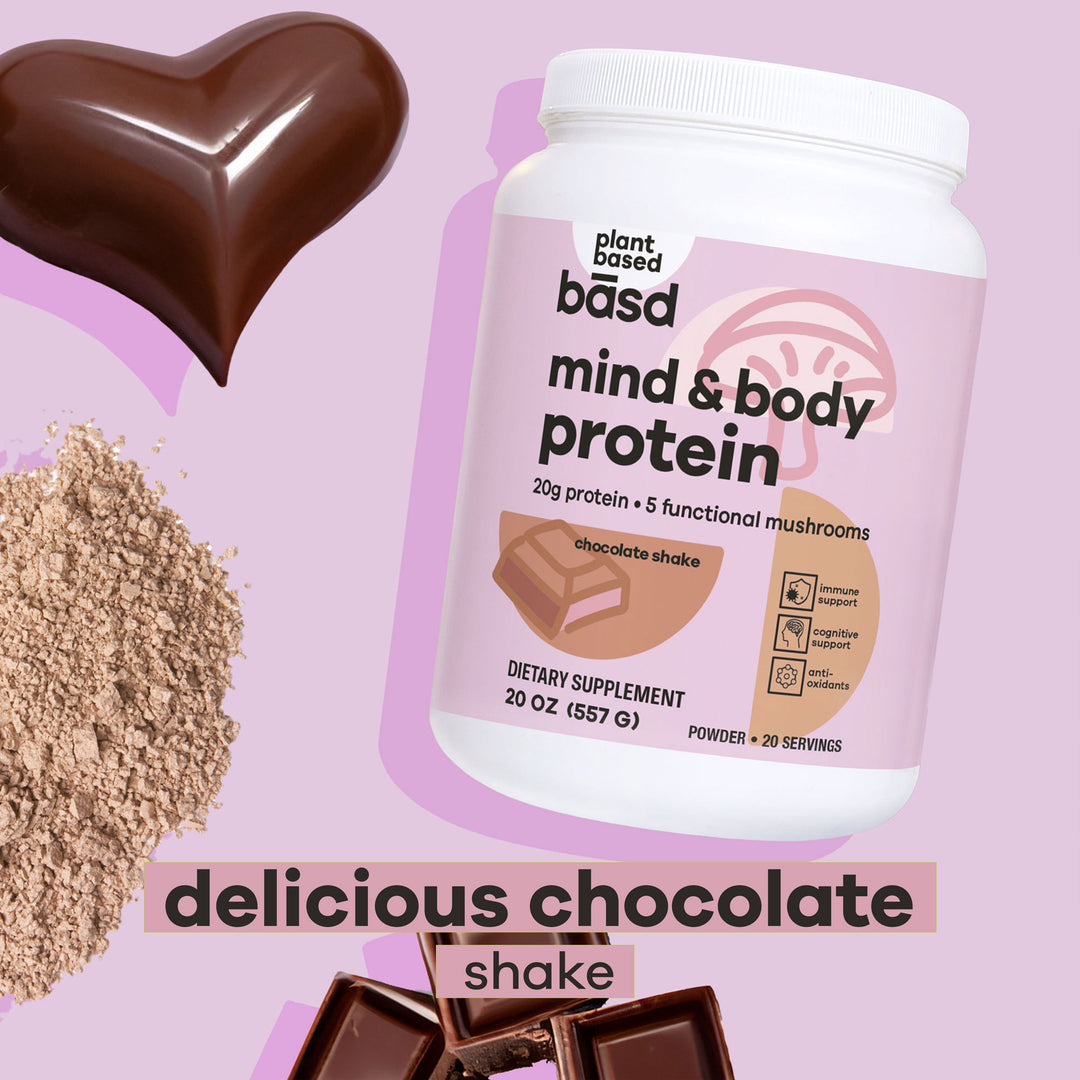 bāsd® mind & body protein delicious chocolate shake 512g