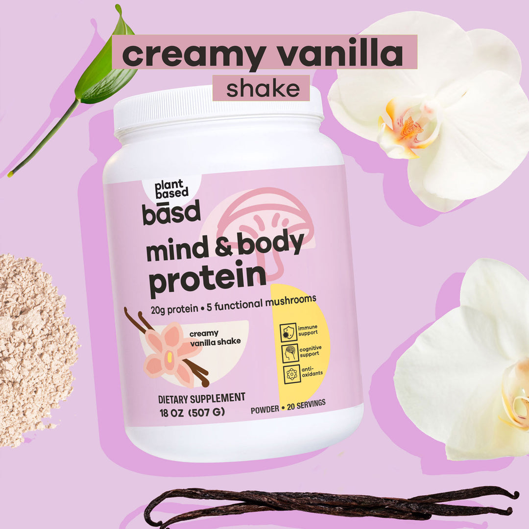 bāsd® mind & body protein creamy vanilla shake 512g