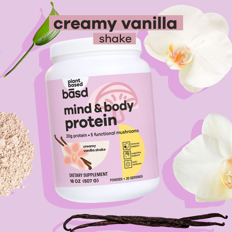 BĀSD® mind & body protein creamy vanilla shake 512g