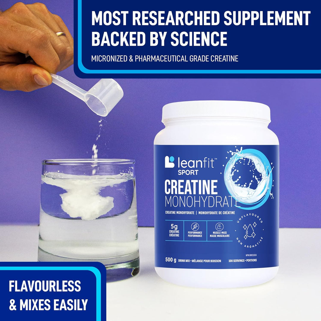 LEANFIT SPORT CREATINE MONOHYDRATE™ Unflavoured 500g