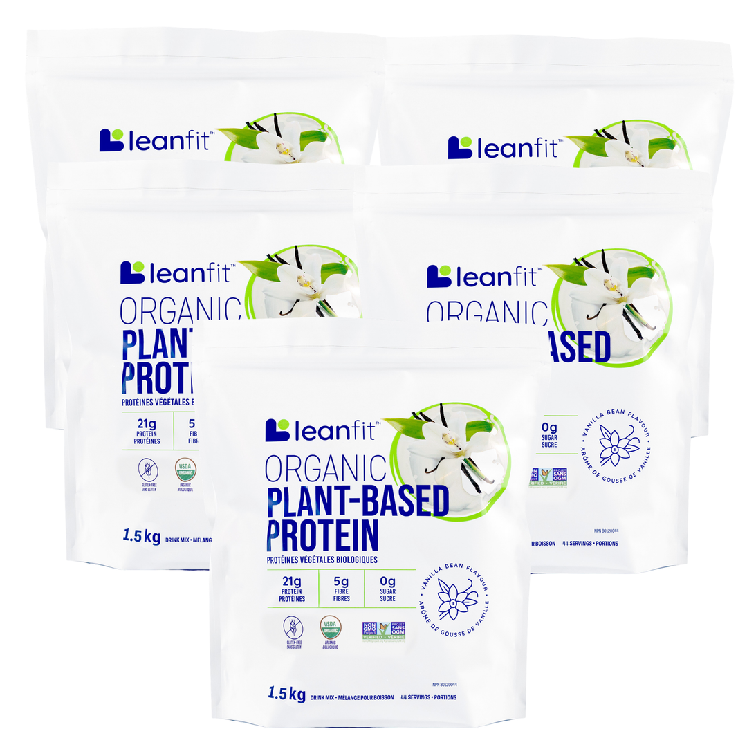 LEANFIT ORGANIC PLANT-BASED PROTEIN™ Vanilla 1.5kg | 5-Pack