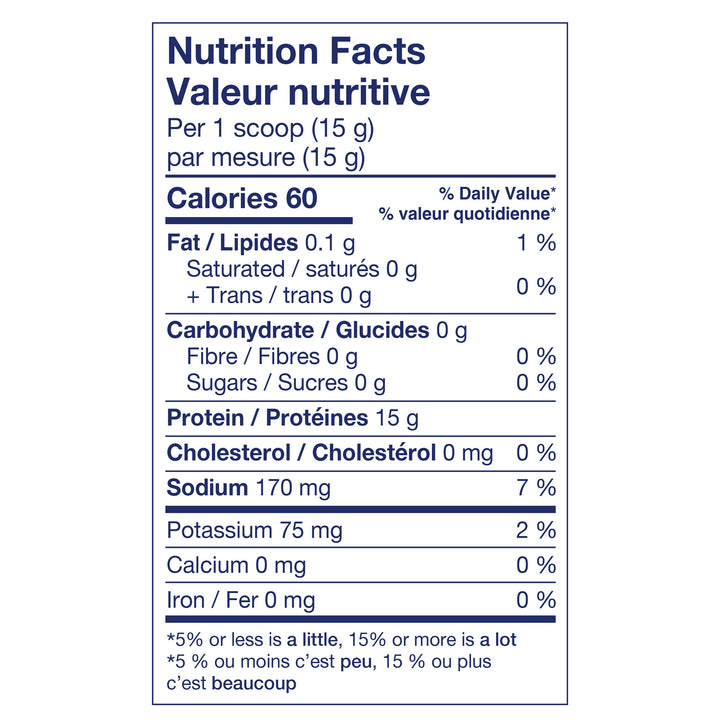 BEEF BONE BROTH 285g Nutrition Facts