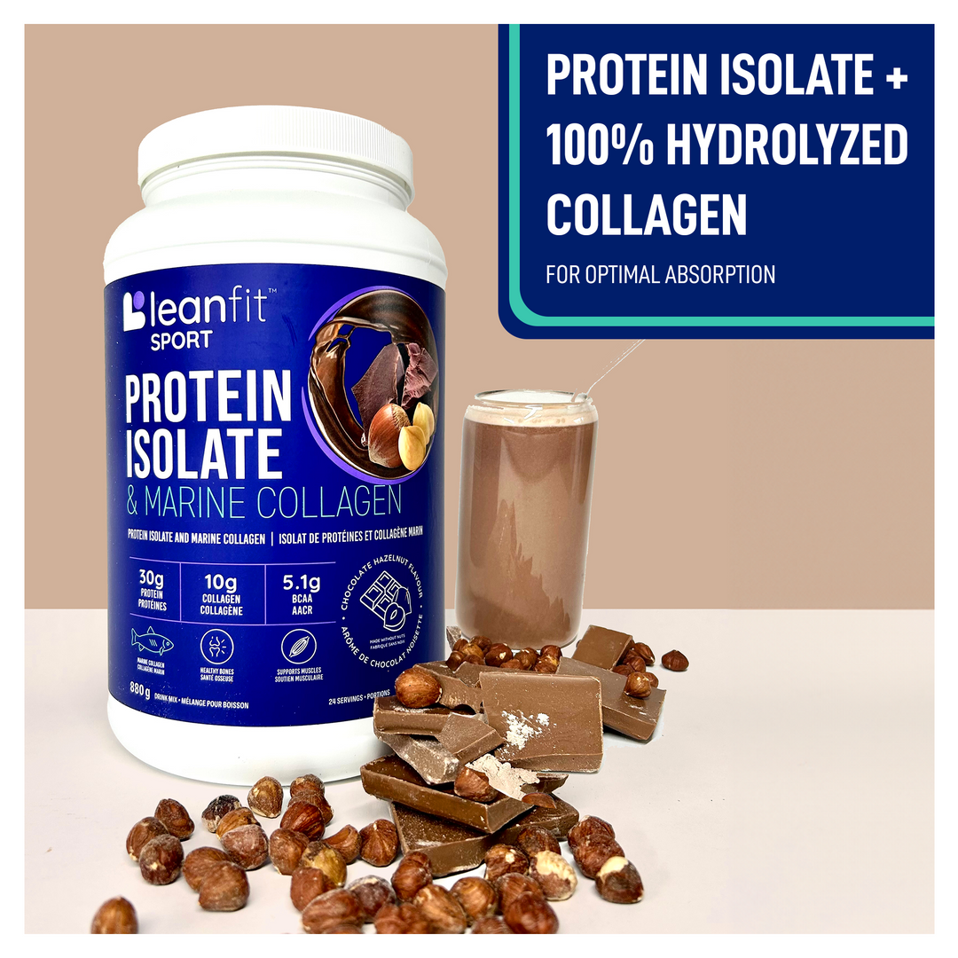 LEANFIT SPORT PROTEIN ISOLATE & MARINE COLLAGEN™ Chocolate Hazelnut 880g