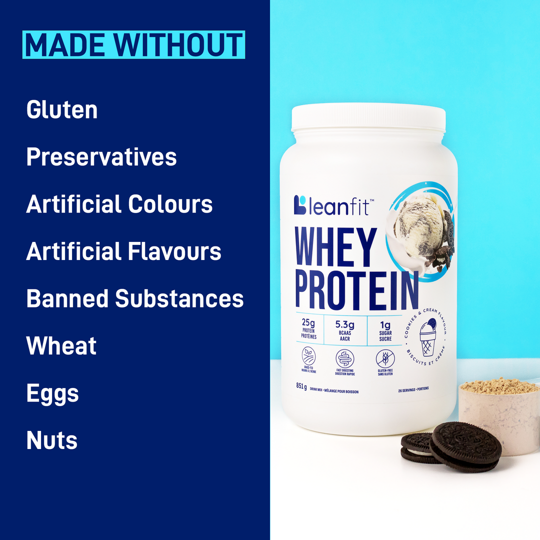 LEANFIT Whey Protein Cookies & Cream Sample Made Without