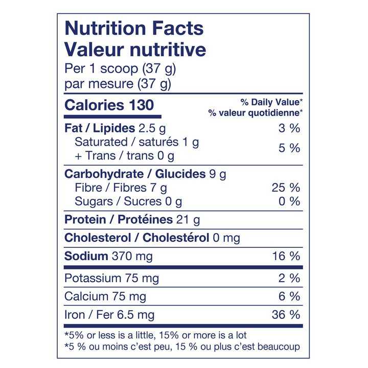 ORGANIC PLANT-BASED PROTEIN Chocolate 1.5kg | 5-Pack Nutrition Facts