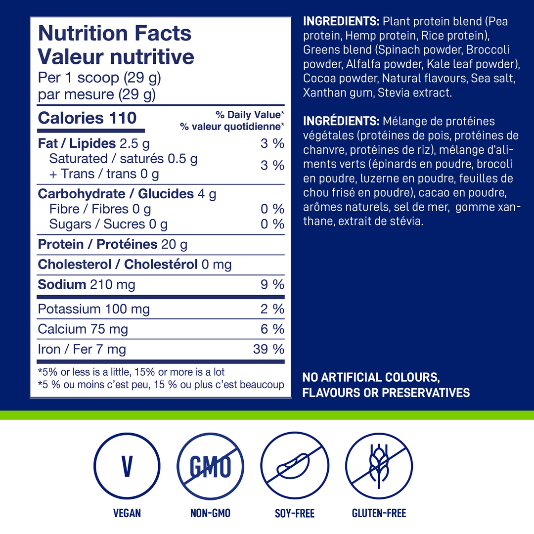 LEANFIT PLANT-BASED PROTEIN & GREENS™ Chocolate 579g
