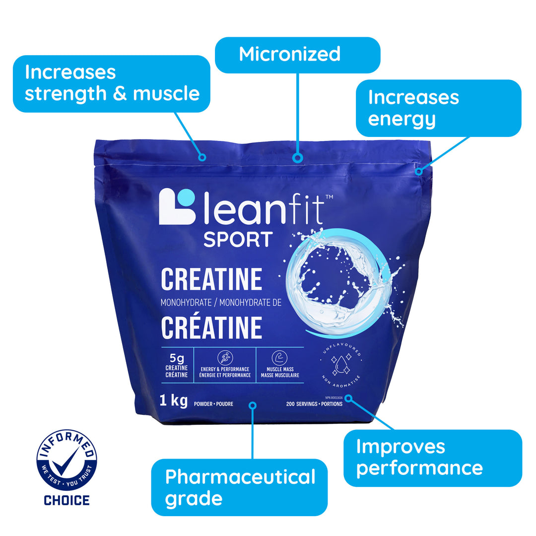 LEANFIT SPORT CREATINE MONOHYDRATE™ Unflavoured 1kg