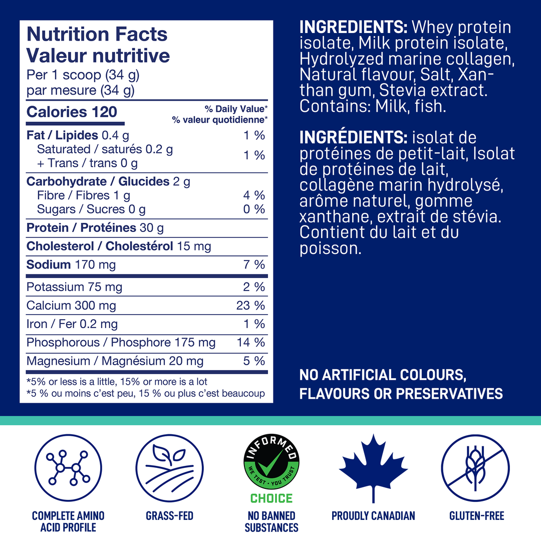 LEANFIT SPORT PROTEIN ISOLATE & MARINE COLLAGEN™ Salted Caramel 824g