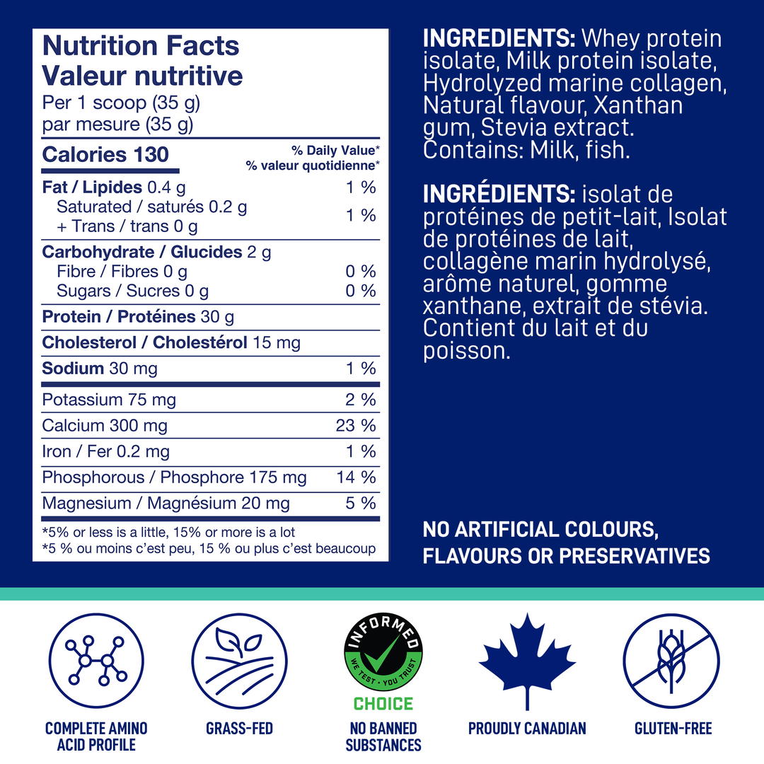 LEANFIT SPORT PROTEIN ISOLATE & MARINE COLLAGEN™ Vanilla Bean 838g