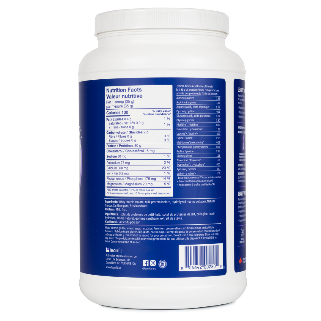 LEANFIT SPORT PROTEIN ISOLATE & MARINE COLLAGEN™ Vanilla Bean 838g