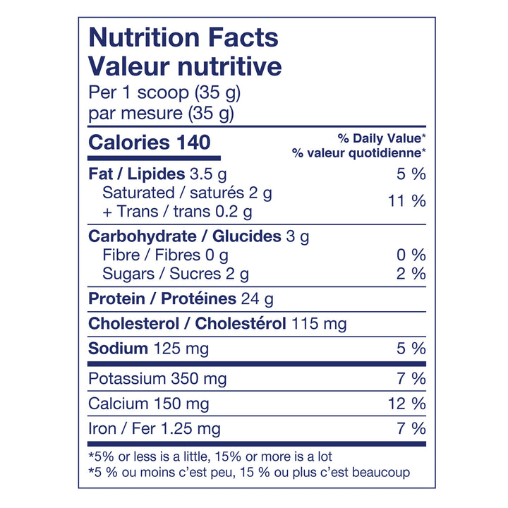 WHEY PROTEIN Chocolate 2kg Nutrition Facts