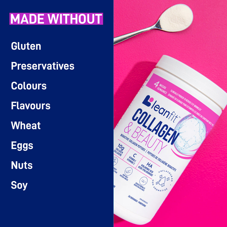 LEANFIT Collagen & Beauty — made without artificial flavours, colours, or preservatives