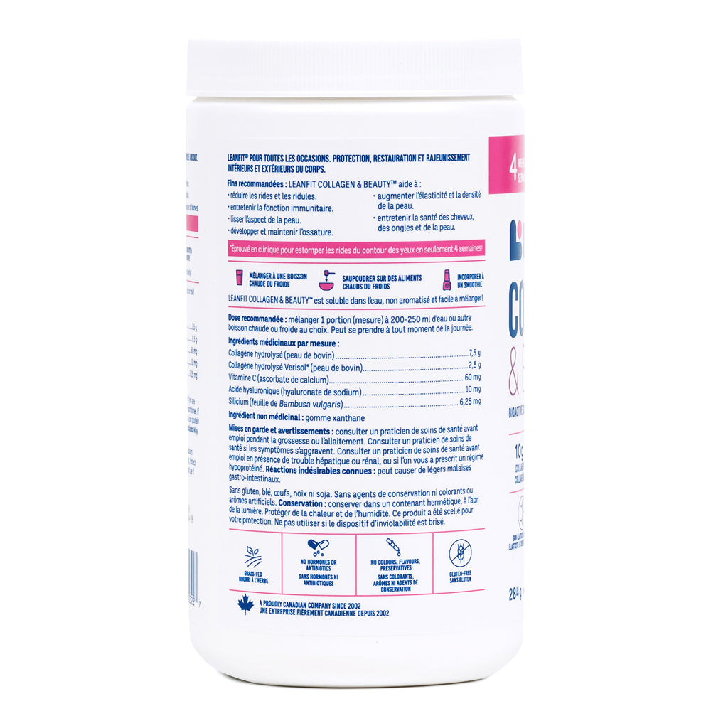 LEANFIT Collagen & Beauty Powder — side left Label