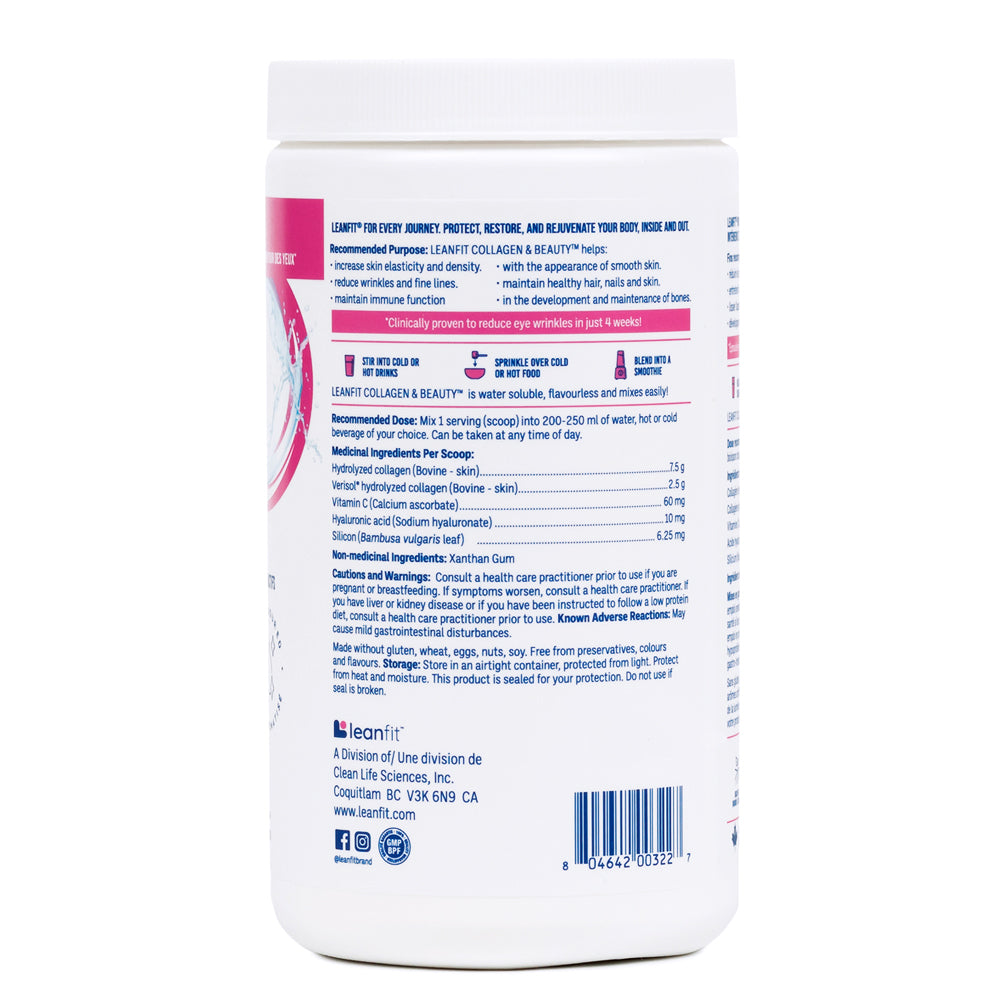 LEANFIT Collagen & Beauty Powder — side right Label