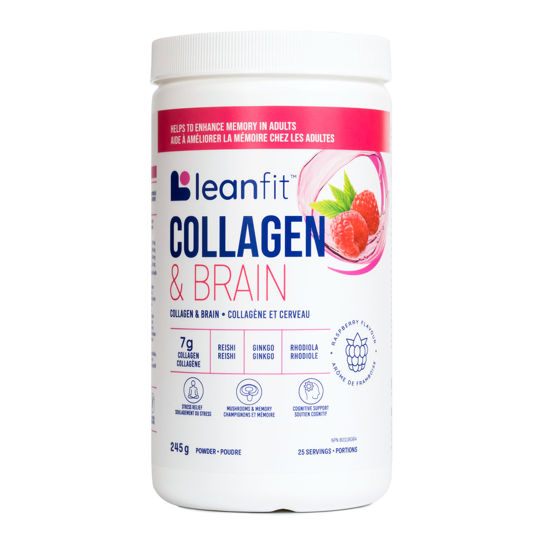 LEANFIT Collagen & Brain Powder — Front Label (helps enhance memory in adults)