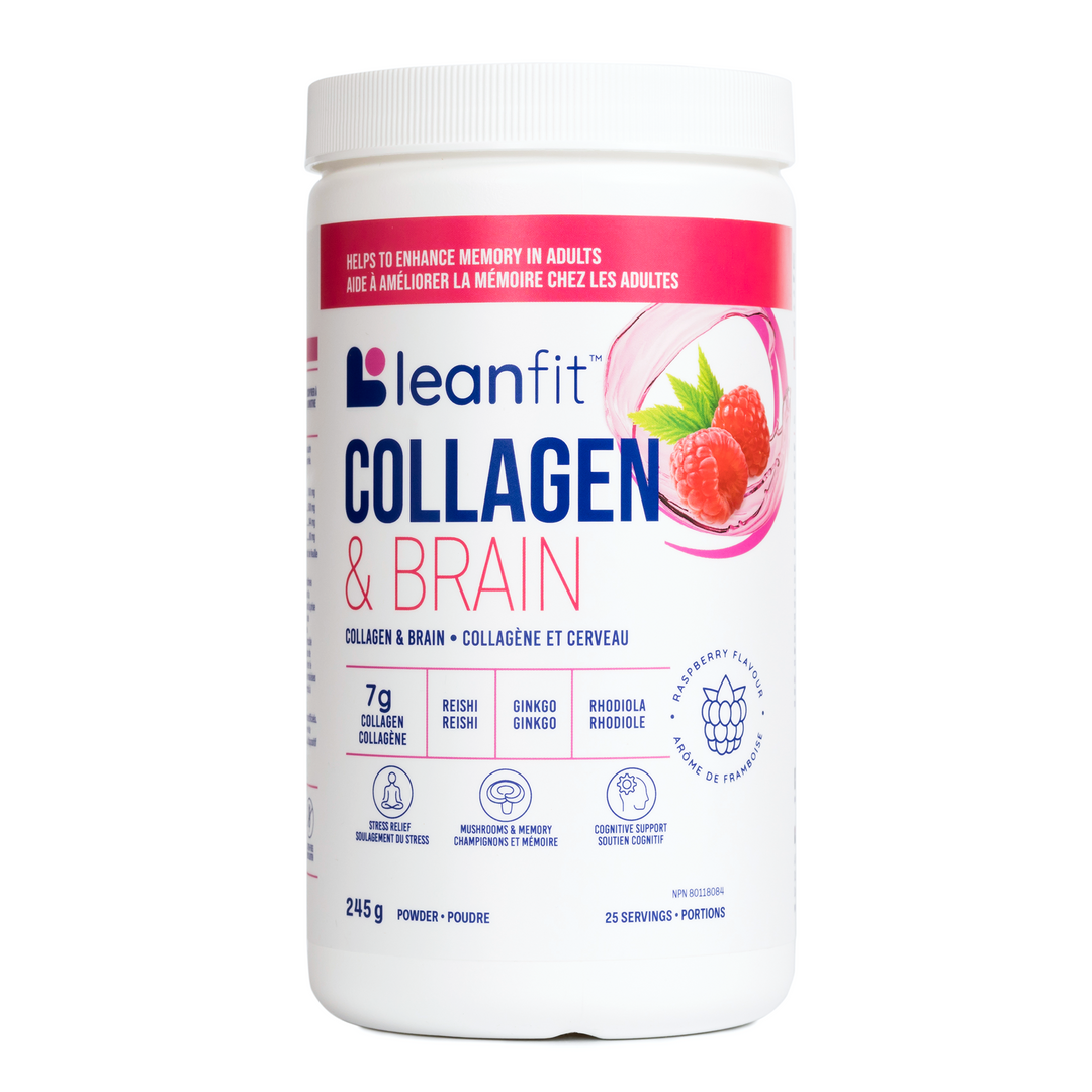LEANFIT Collagen & Brain Powder — Front Label (helps enhance memory in adults)