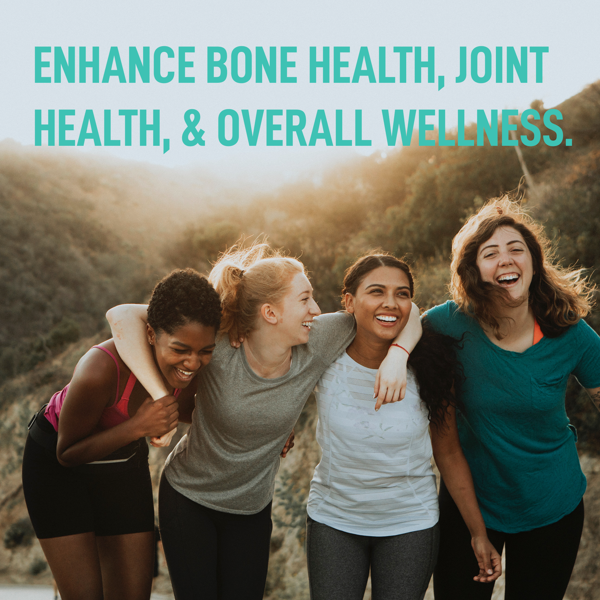 Lifestyle image — supports bone and joint health, overall wellness, and active living with LEANFIT Marine Collagen
