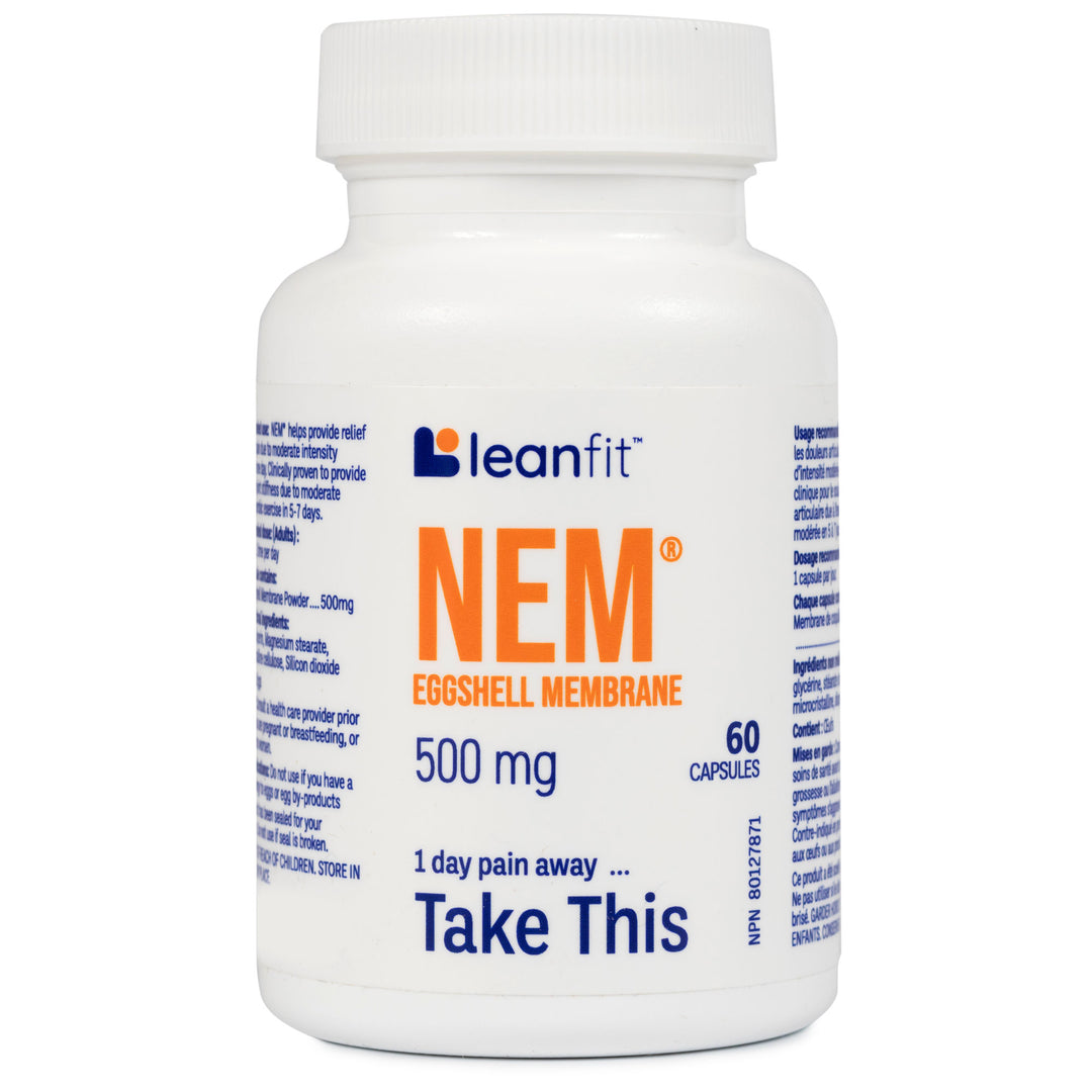 LEANFIT NEM® Eggshell Membrane 500 mg — Front Label (60 capsules)

