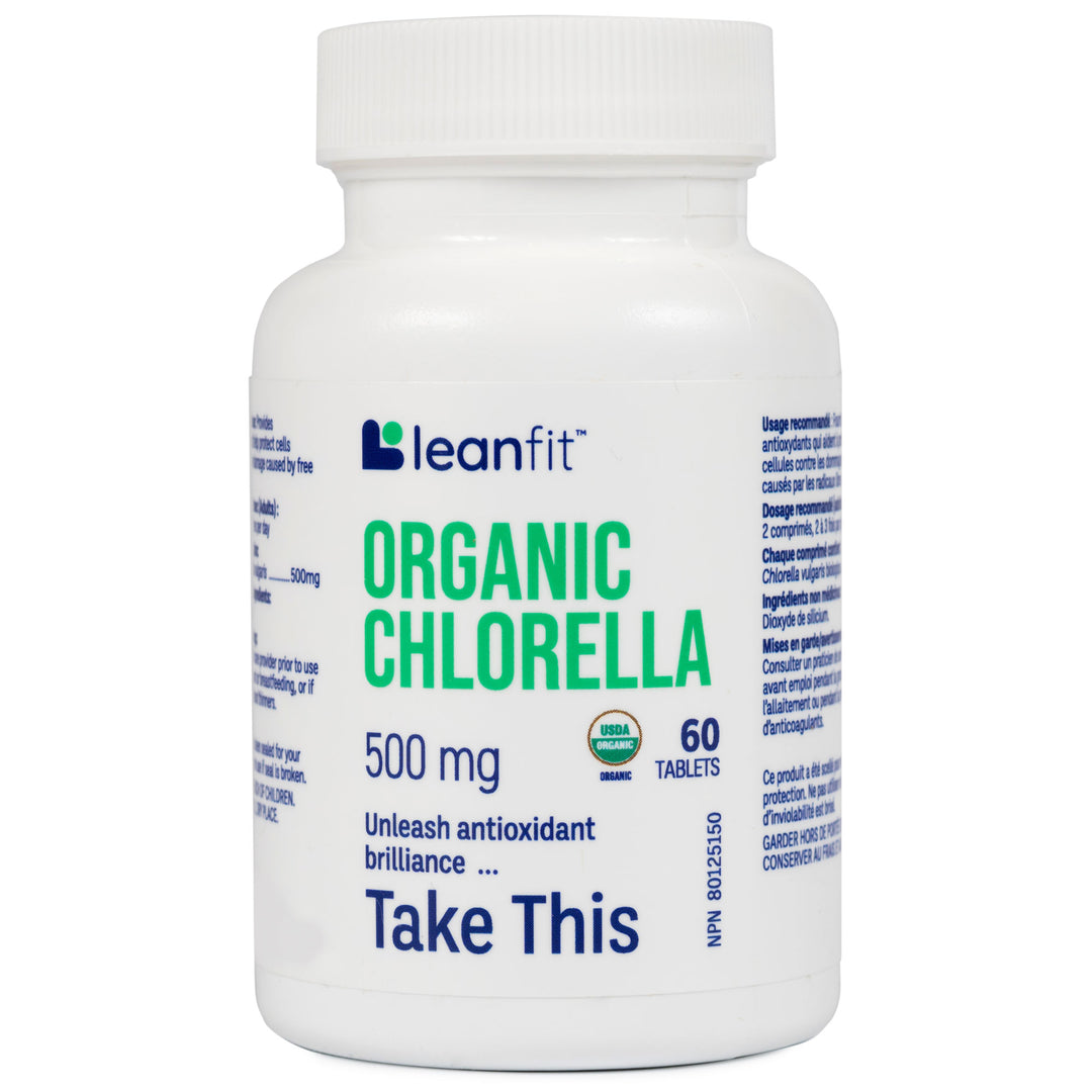LEANFIT Organic Chlorella 500 mg — Front Label (60 tablets)
