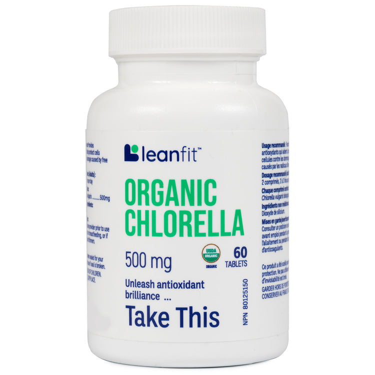 LEANFIT Organic Chlorella 500 mg — Front Label (60 tablets)
