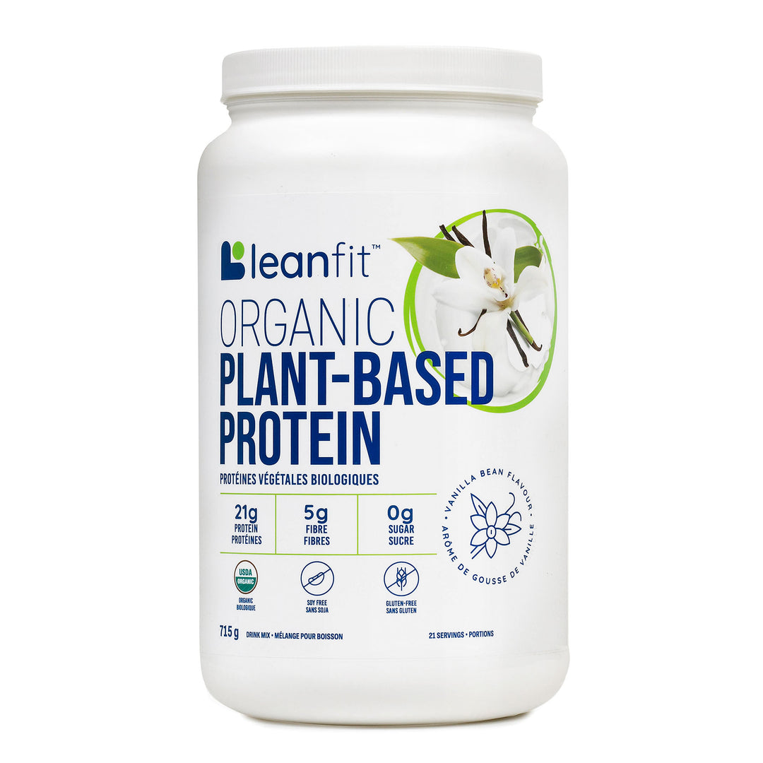 LEANFIT Organic Plant-Based Protein Powder in Vanilla Flavour — Front Label
