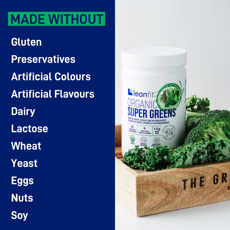 Made without gluten, preservatives, artificial colours or flavours, dairy, lactose, wheat, eggs, nuts, or soy

