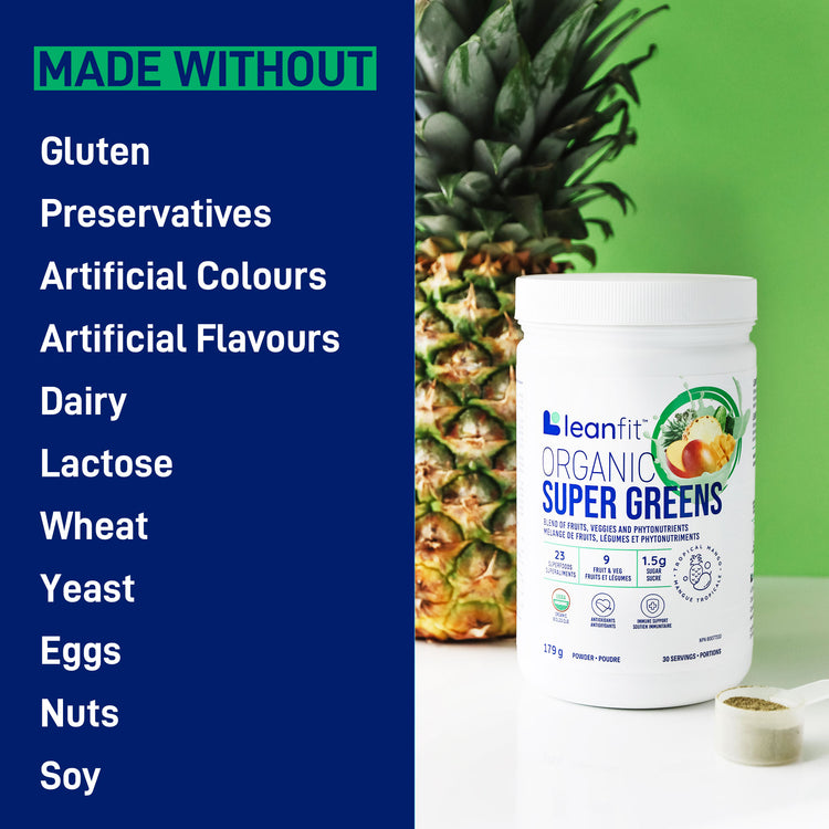 Made without gluten, preservatives, artificial colours or flavours, dairy, lactose, wheat, eggs, nuts, or soy
