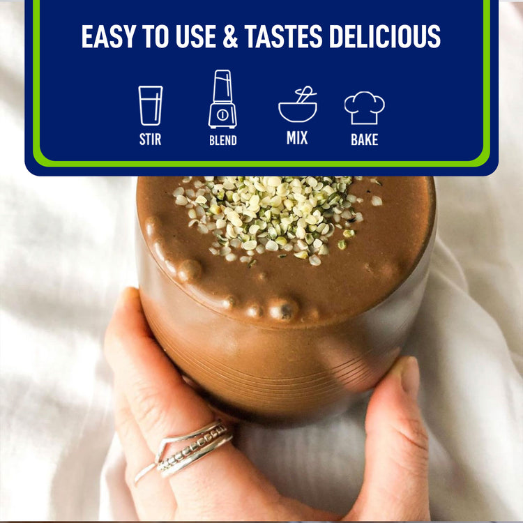 Easy to use & tastes delicious — LEANFIT Protein & Greens Chocolate in shakes, smoothies, and recipes
