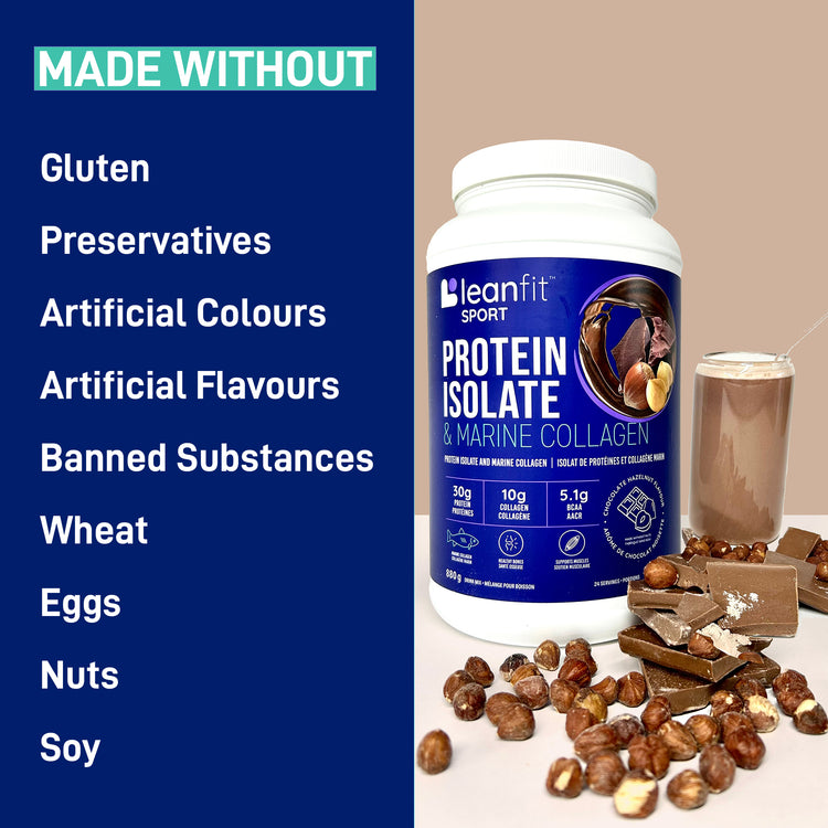 Made without gluten, preservatives, artificial colours or flavours, eggs, nuts, or soy; banned-substance tested
