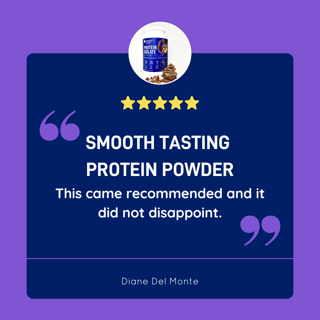 Customer review: “Smooth-tasting protein powder — recommended and did not disappoint.”
