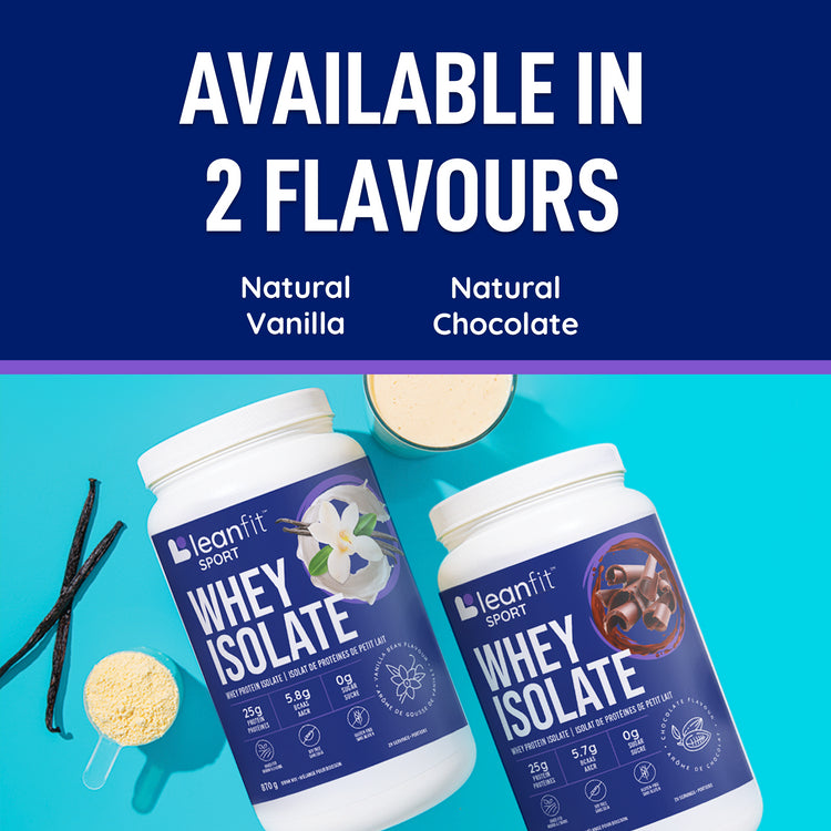 Available in 2 flavours — Natural Vanilla and Natural Chocolate
