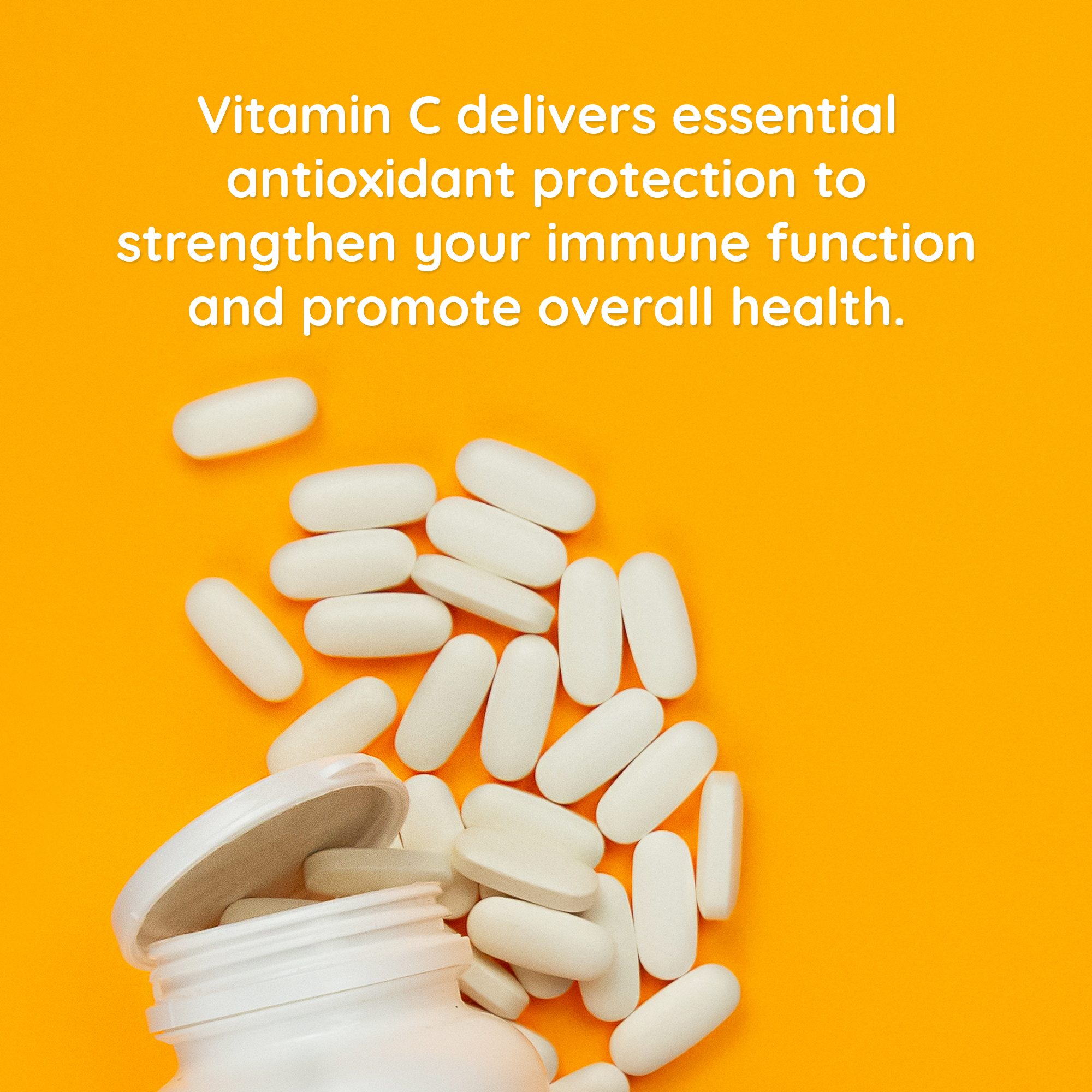 Vitamin C delivers essential antioxidant protection to strengthen immune function and support overall health
