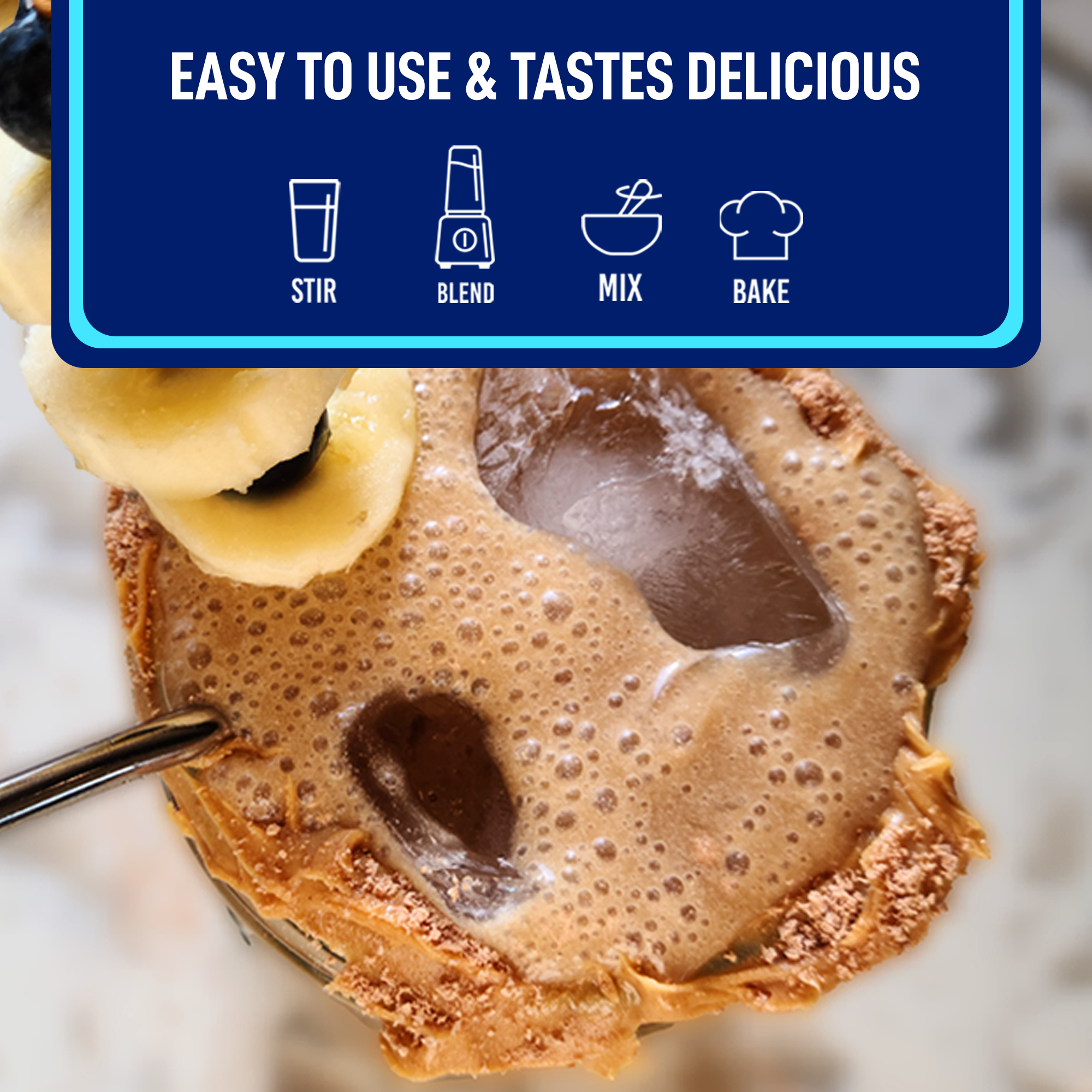 Easy to use & tastes delicious — great in shakes and baking (Chocolate)
