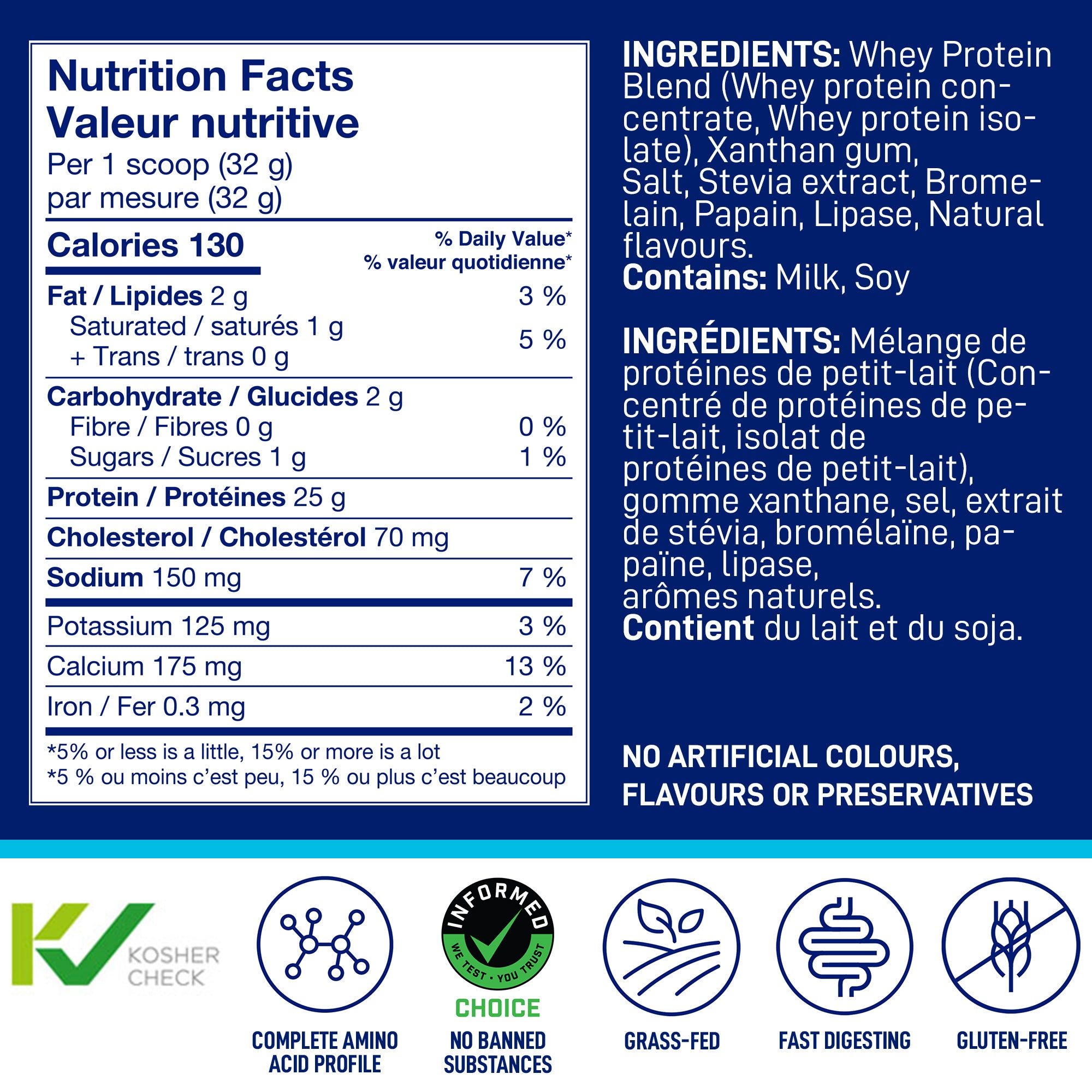 Nutrition Facts and ingredients for LEANFIT Whey Protein — Natural Vanilla
