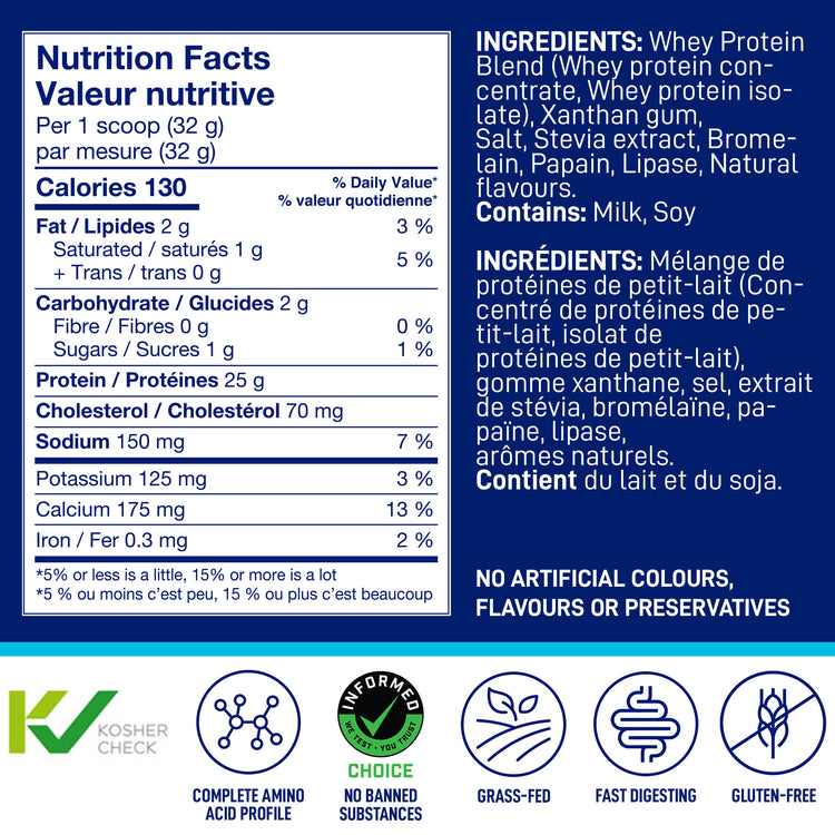 Nutrition Facts and ingredients for LEANFIT Whey Protein — Natural Vanilla
