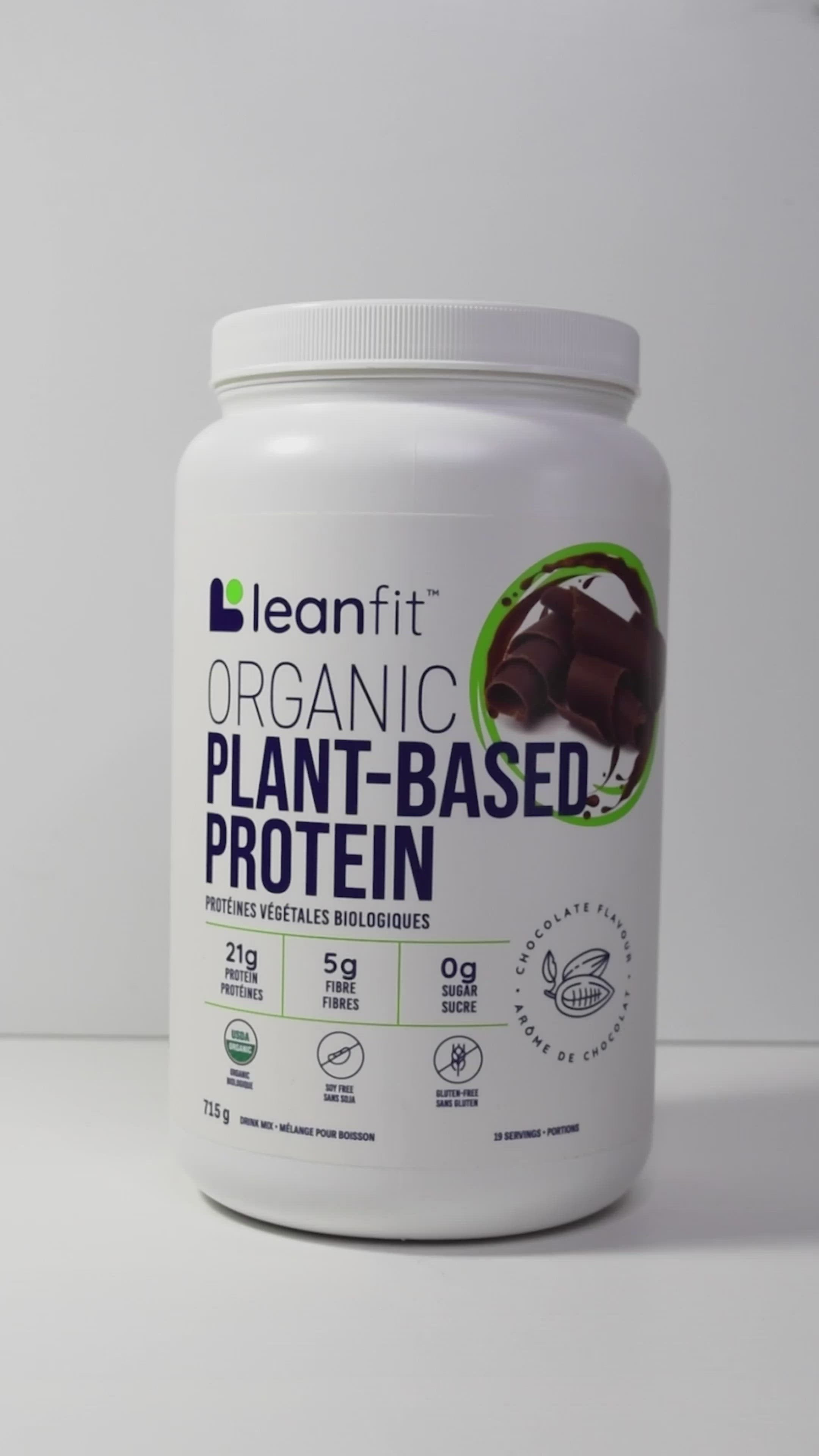 LEANFIT Organic Plant-Based Protein Chocolate 715g Tub Recipe Video