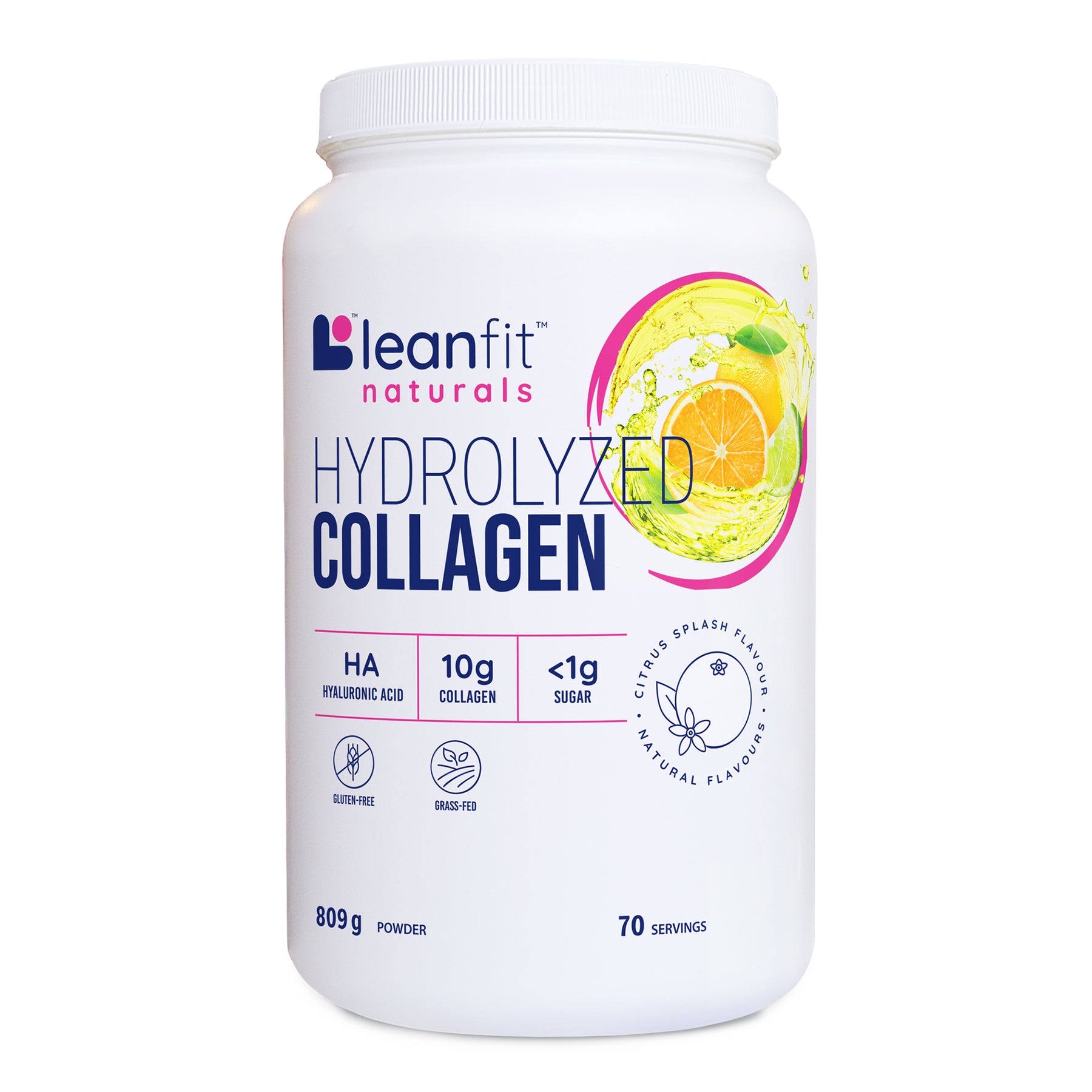 LEANFIT HYDROLYZED COLLAGEN Citrus Healthy Skin, Hair, Bones & More