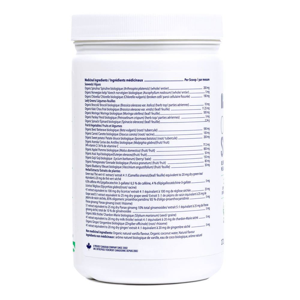 LEANFIT Organic Super Greens Plain Back