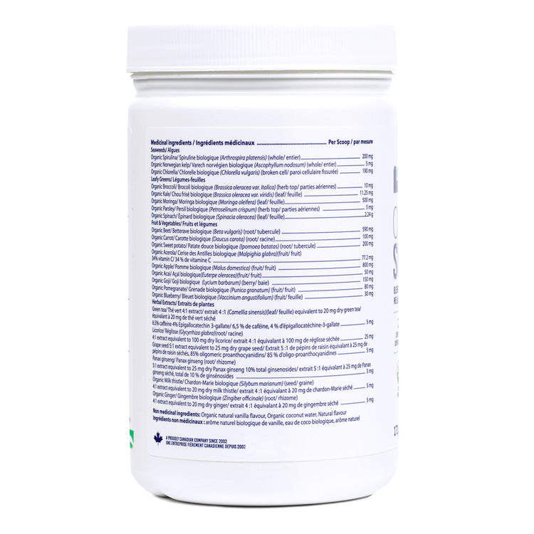 LEANFIT Organic Super Greens Plain Back