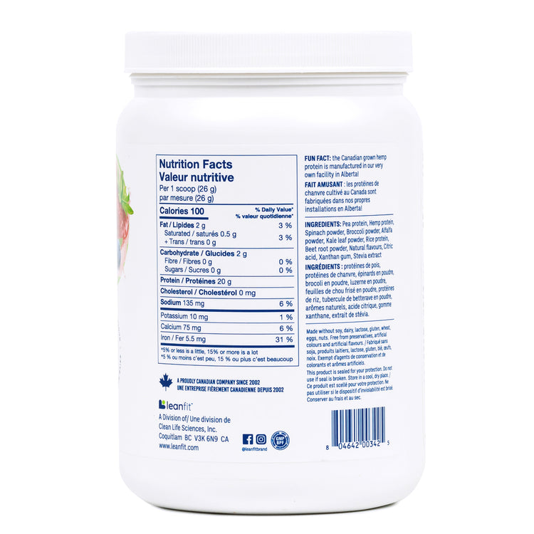 LEANFIT Plant-Based Protein & Greens Berry Back