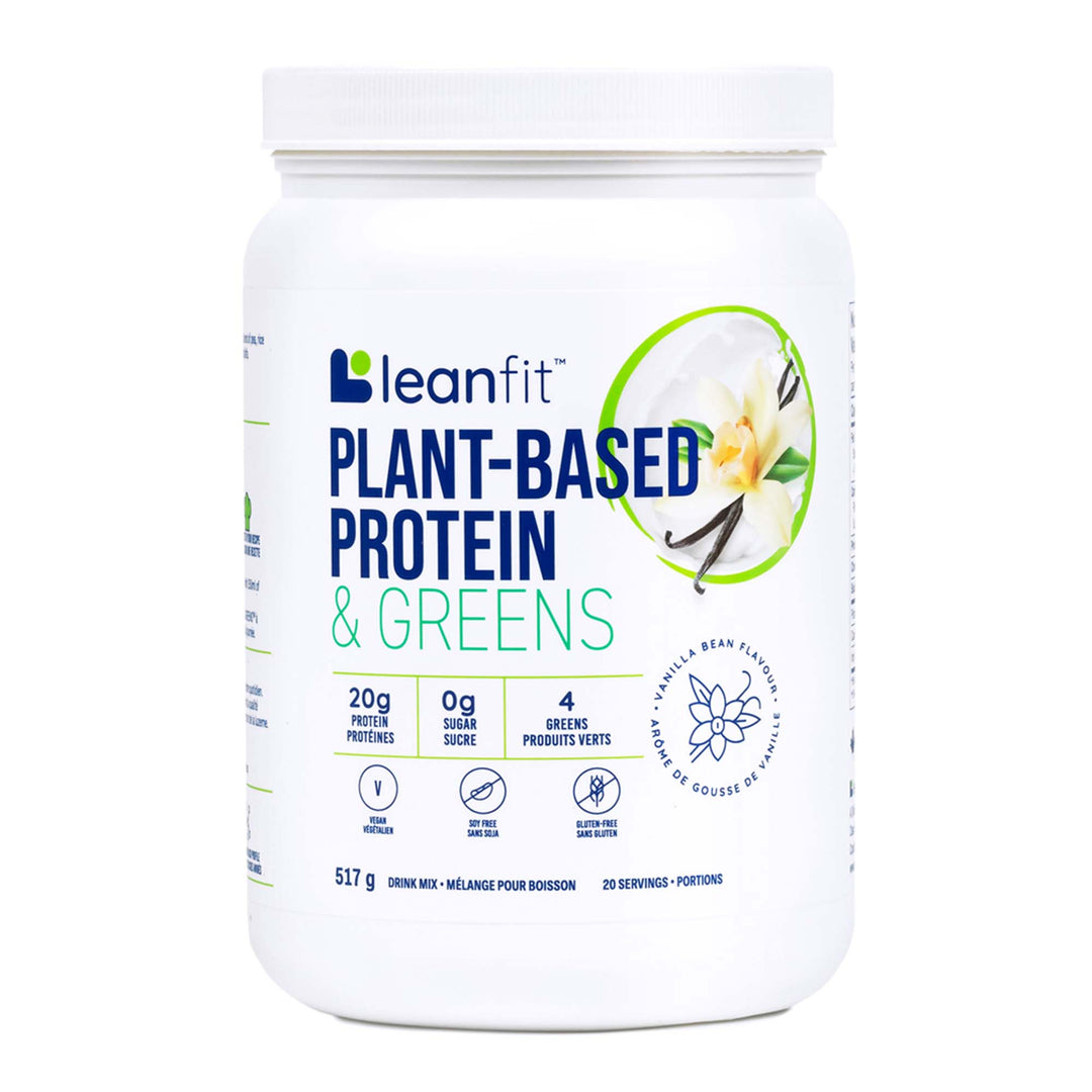 LEANFIT Plant-Based Protein & Greens — Vanilla — Front Label
